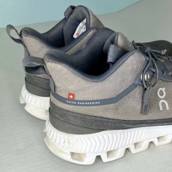 On Cloud Mens Cloud Hi Gray White Shoes High Top - Picture 5 of 10